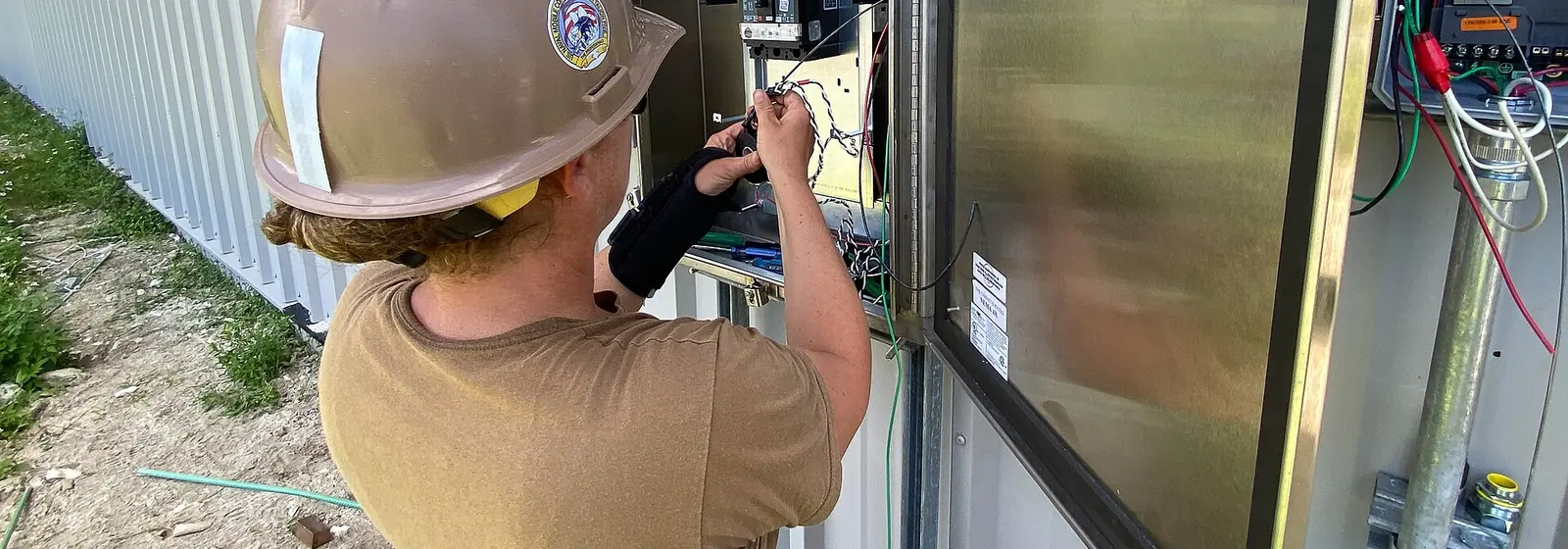 Electrician at work